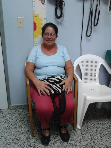 After a week of intense treatment, she is healed and able to see without pain